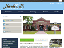 Tablet Screenshot of cityofhardeeville.com